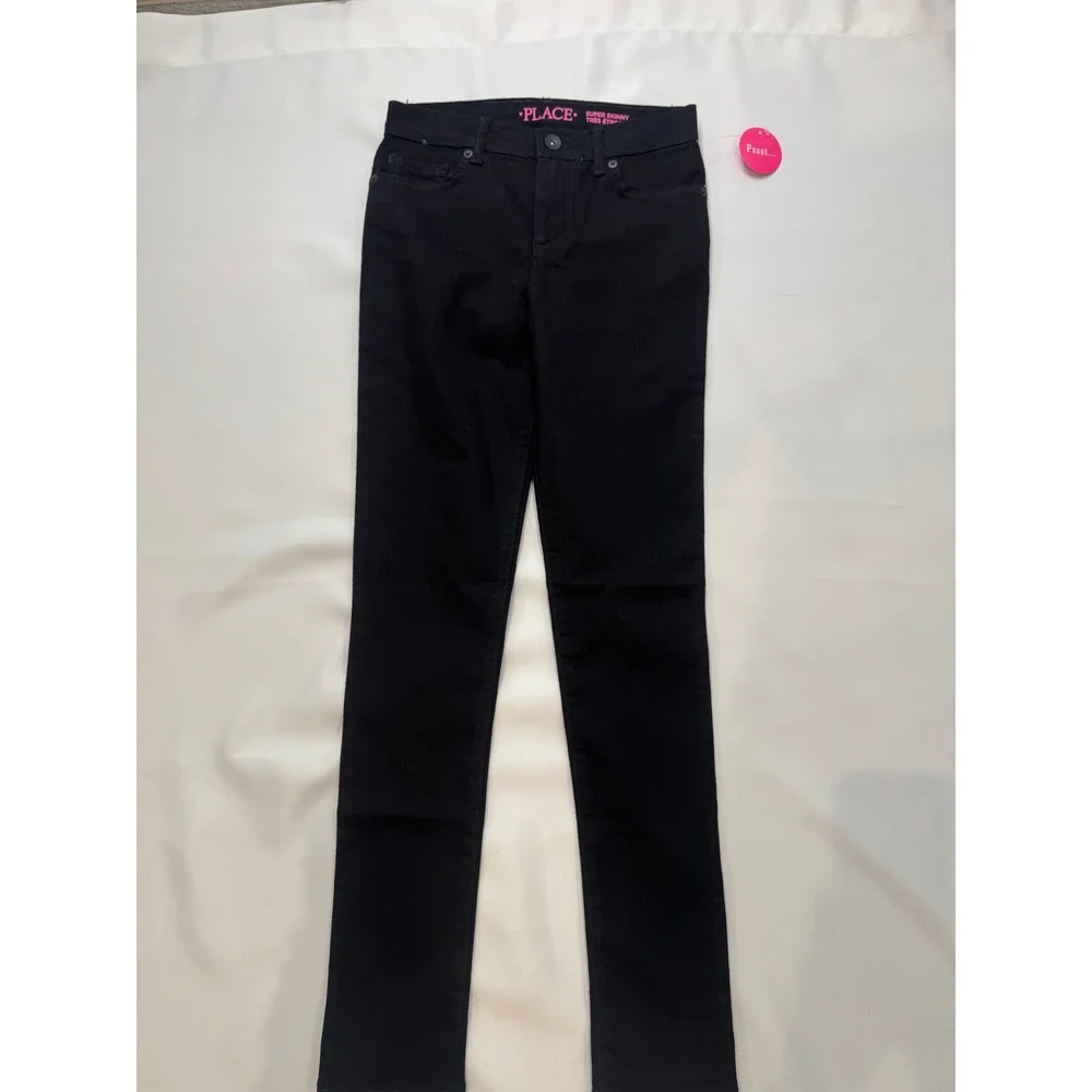 The Children's Place Super Skinny Jeans Kids 12 Slim Black NWT Stretch